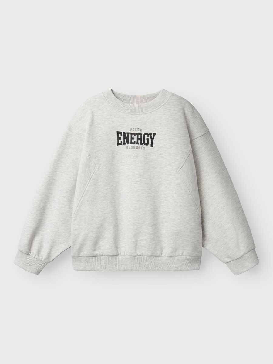 name it ORGANIC COTTON SWEATSHIRT, Light Grey Melange, highres - 13240091_LightGreyMelange_003.jpg