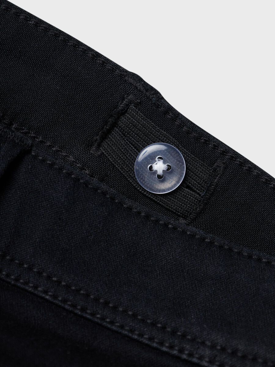 name it SLIM FIT LÅNGA SHORTS, Black Denim, highres - 13150022_BlackDenim_005.jpg