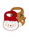 Name it 2-PACK CHRISTMAS PRINT BIB, Jester Red, highres - 13188583_JesterRed_001.jpg