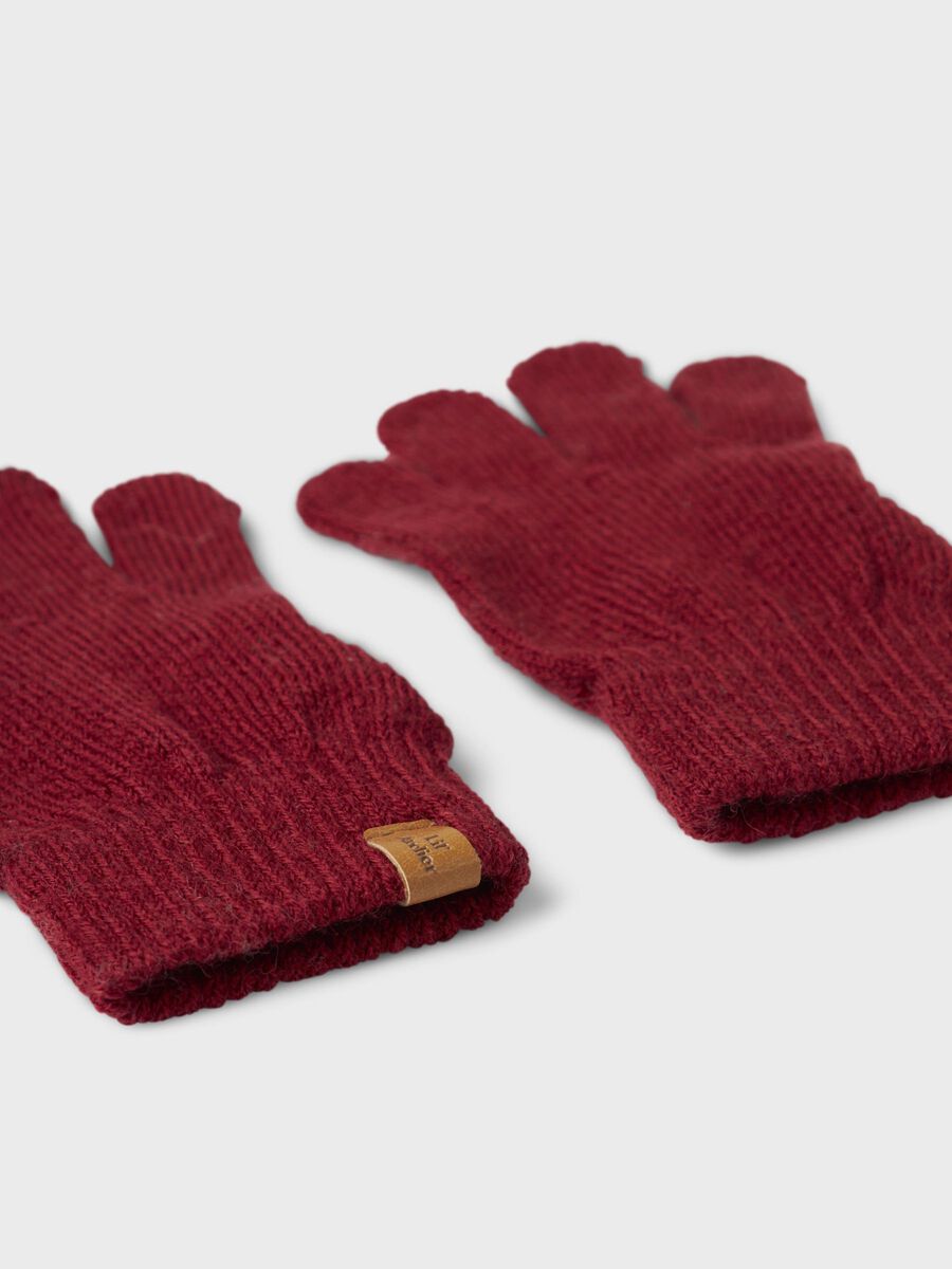 Product carousel image - KNITTED GLOVES, Red Dahlia | 2