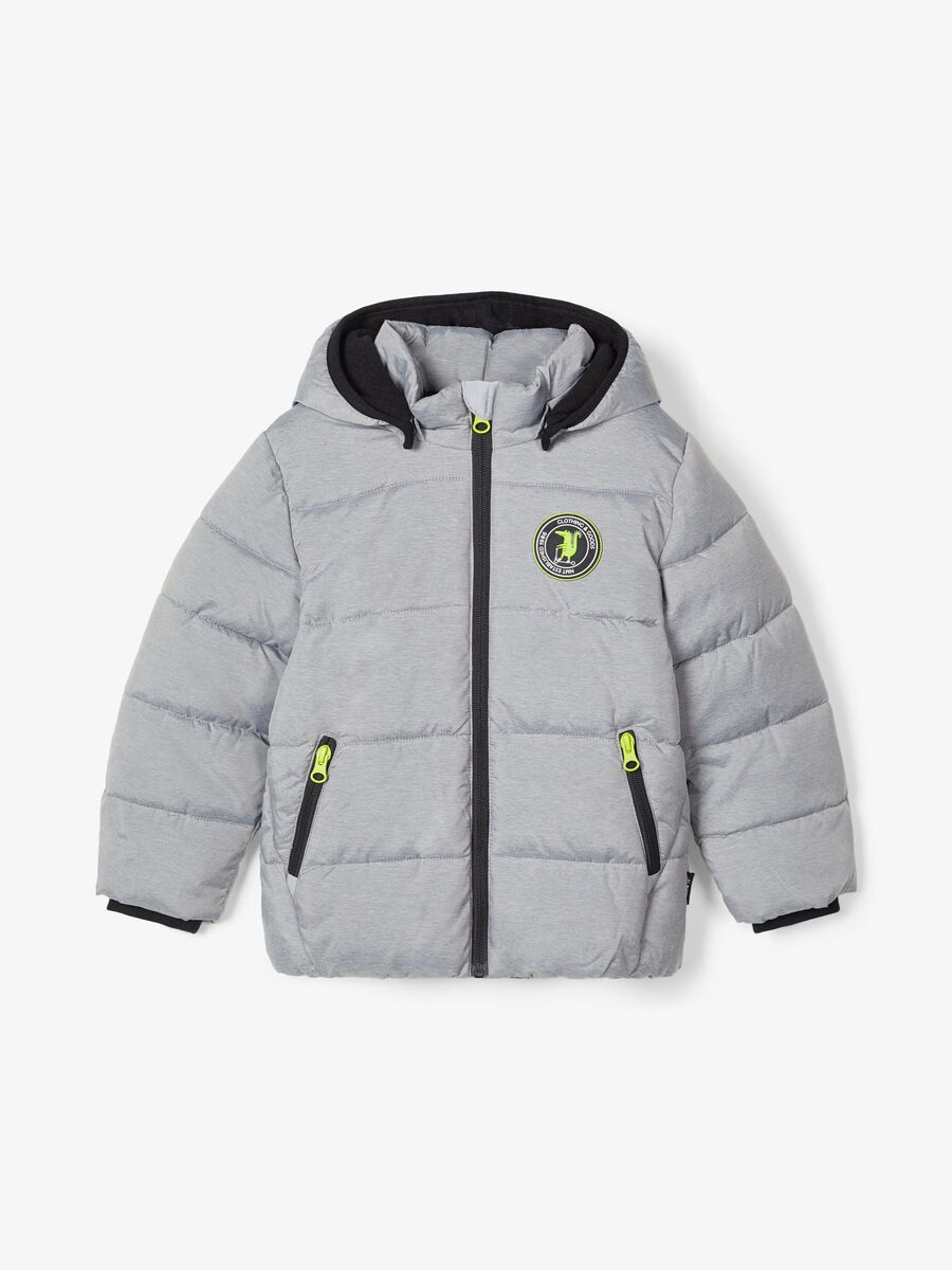name it REFLEKTIERENDE DINOSAURIER WATTIERTE JACKE, Grey Melange, highres - 13178641_GreyMelange_003.jpg