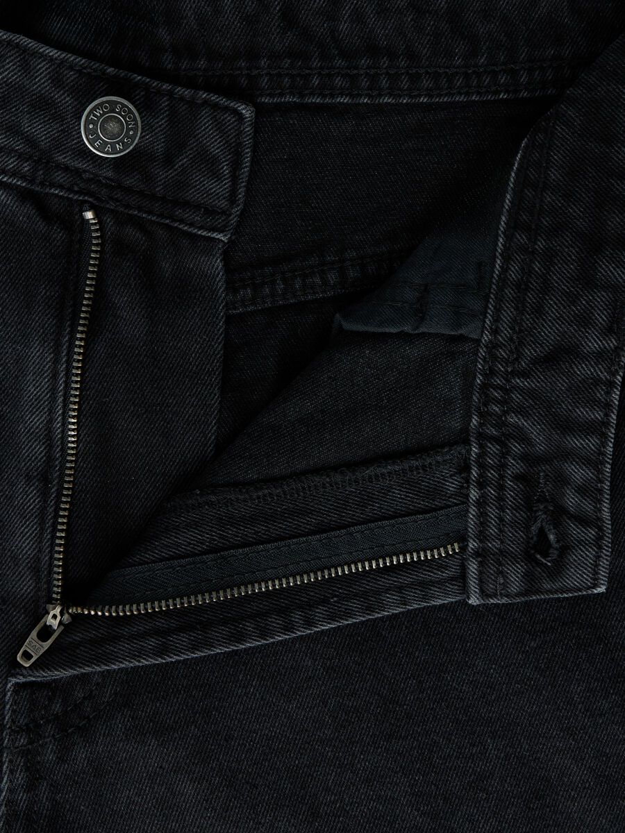 Product carousel image 2 LOOSE FIT JORTS DENIM SHORTS, Black Denim