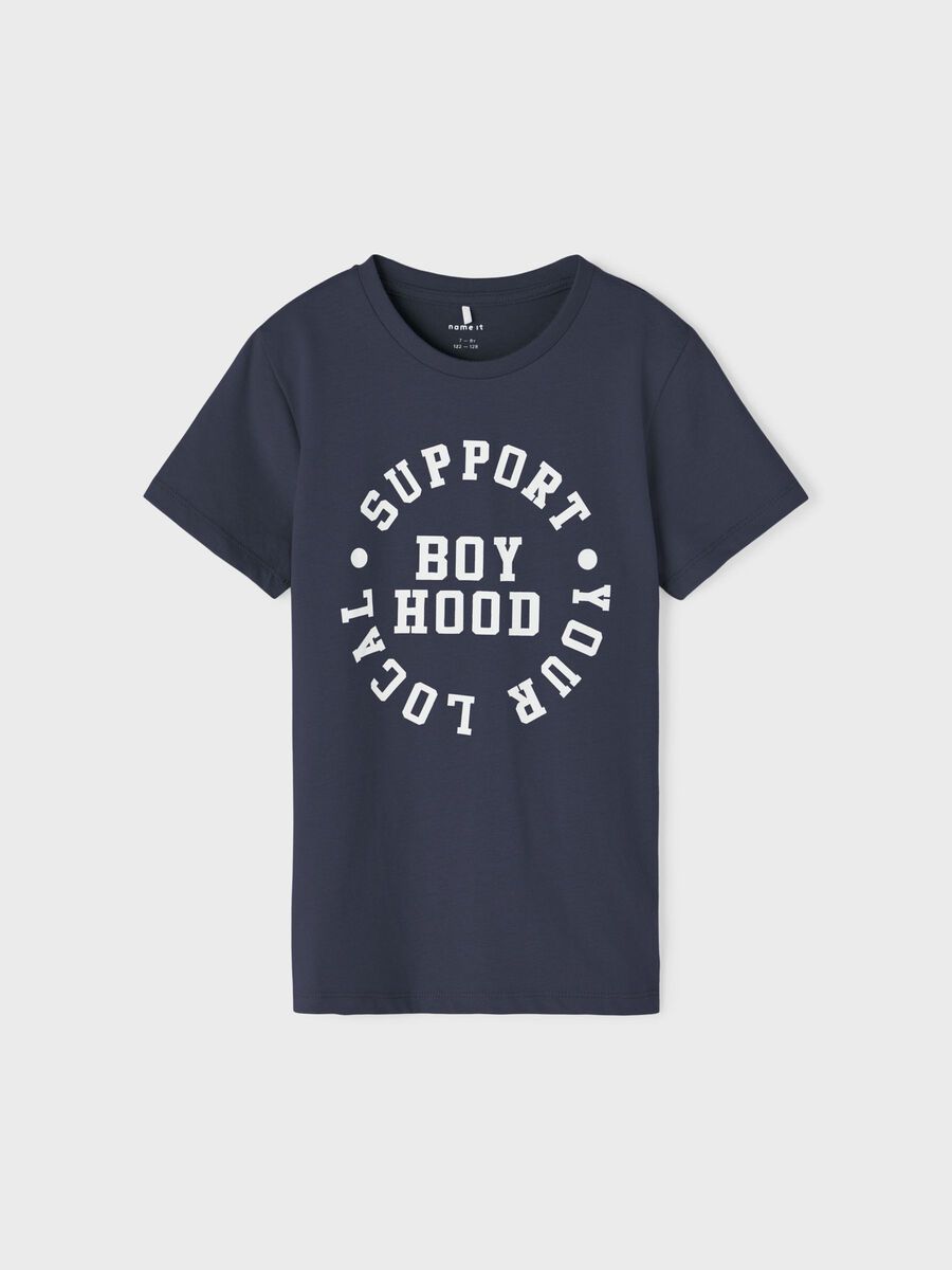 Name it À IMPRIMÉ « SUPPORT YOUR LOCAL » T-SHIRT, Dark Sapphire, highres - 13202108_DarkSapphire_003.jpg