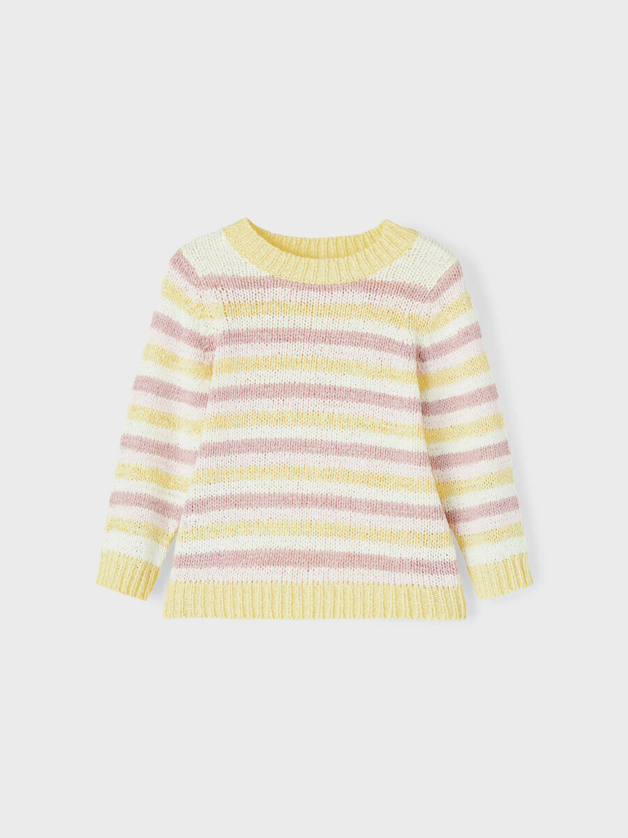 name it STRIPED KNITTED PULLOVER, Double Cream, highres - 13197817_DoubleCream_003.jpg