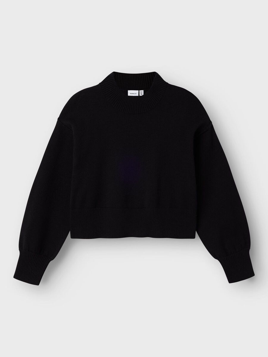 Name it BOXY FIT KNITTED PULLOVER, Black, highres - 13235463_Black_003.jpg