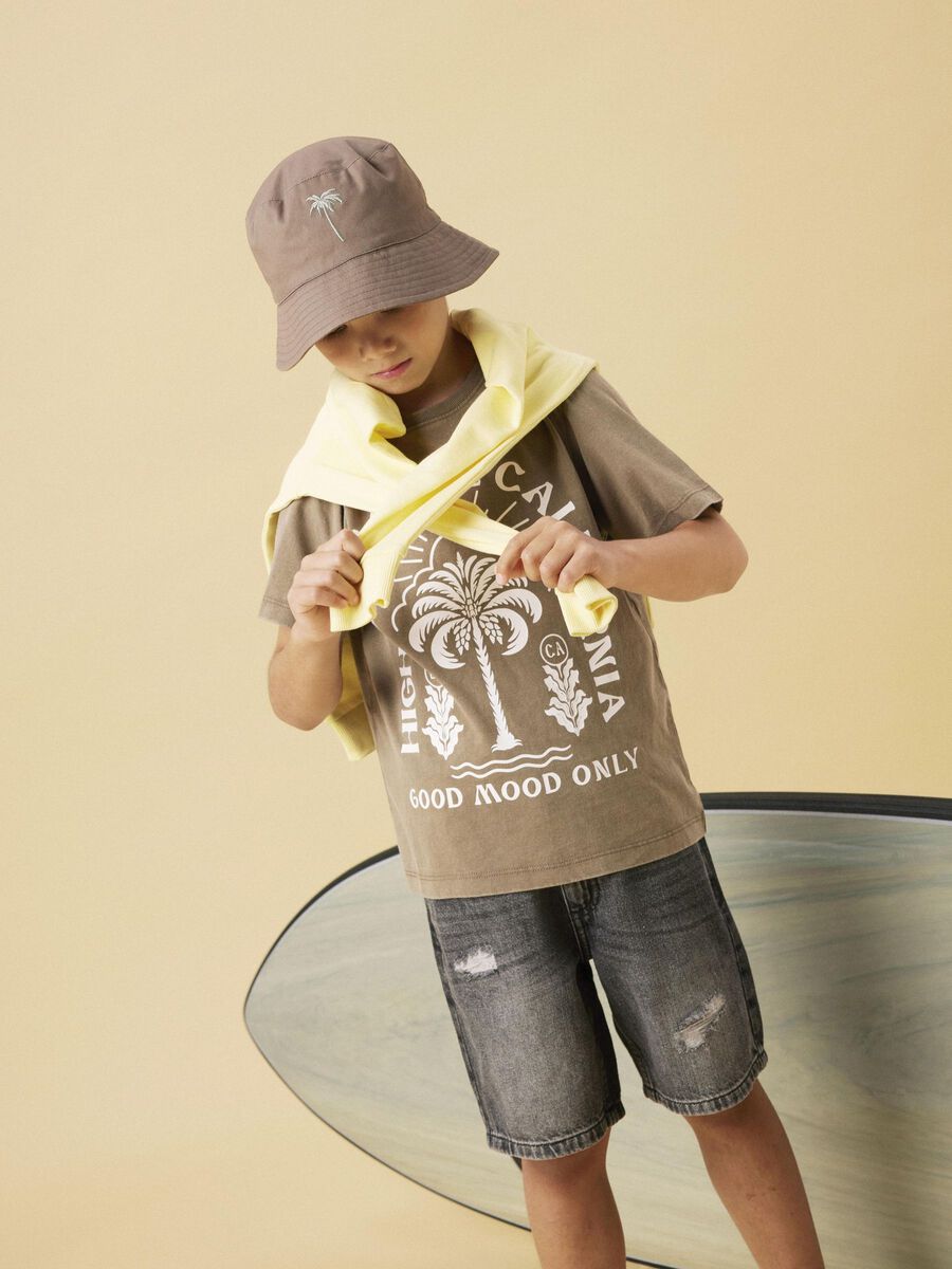 name it ORGANIC COTTON T-SHIRT, Walnut, highres - 13242815_Walnut_008.jpg