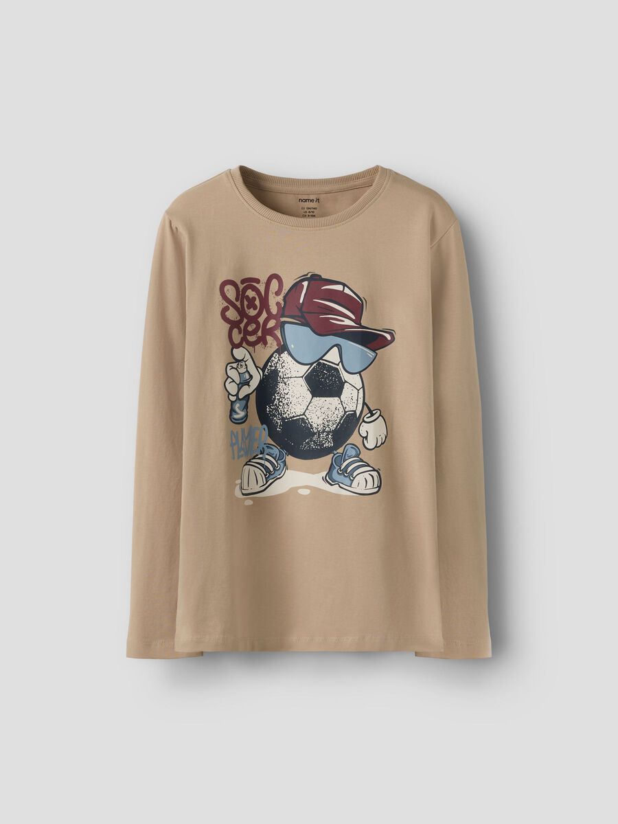 Product carousel image 1 PRINTED LONG SLEEVED TOP, Sesame