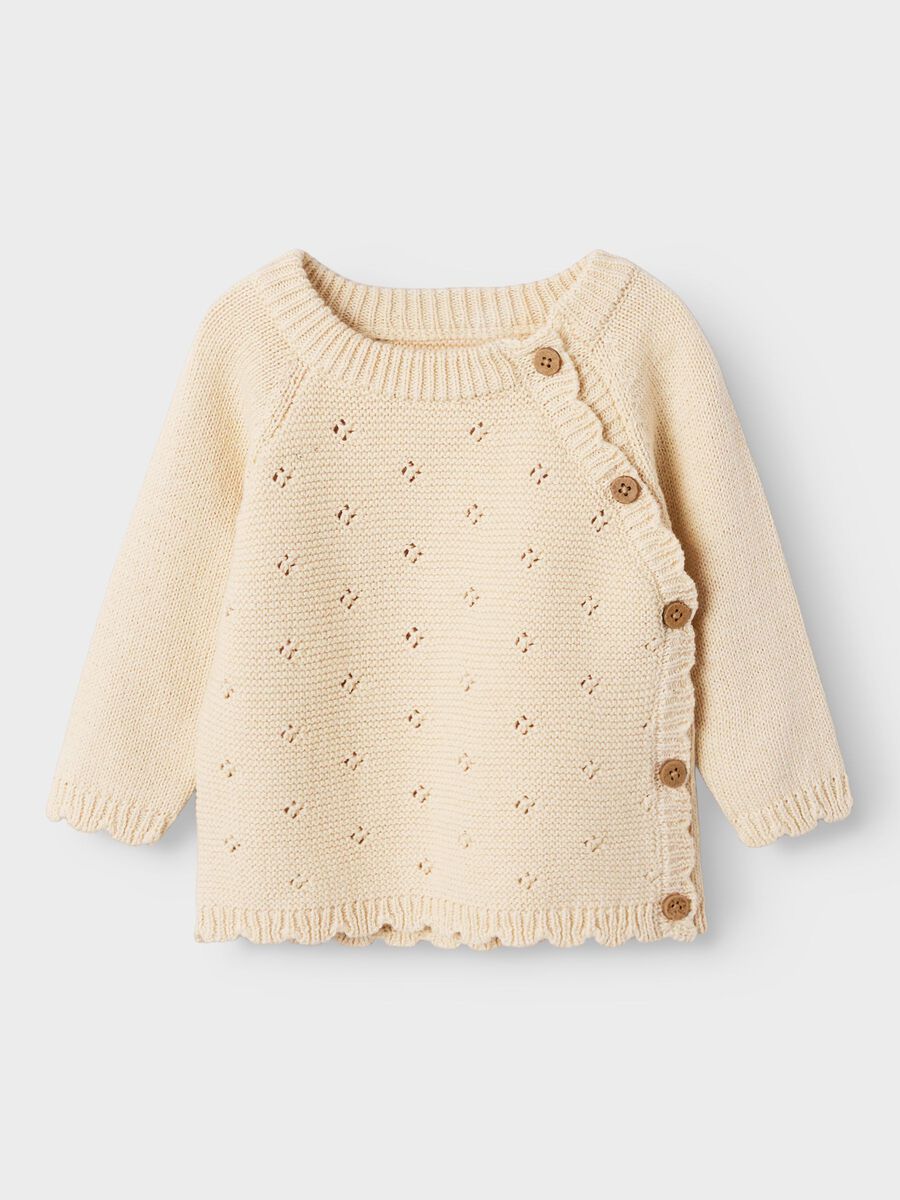 Carousel image - WRAP KNITTED CARDIGAN, Turtledove | 1