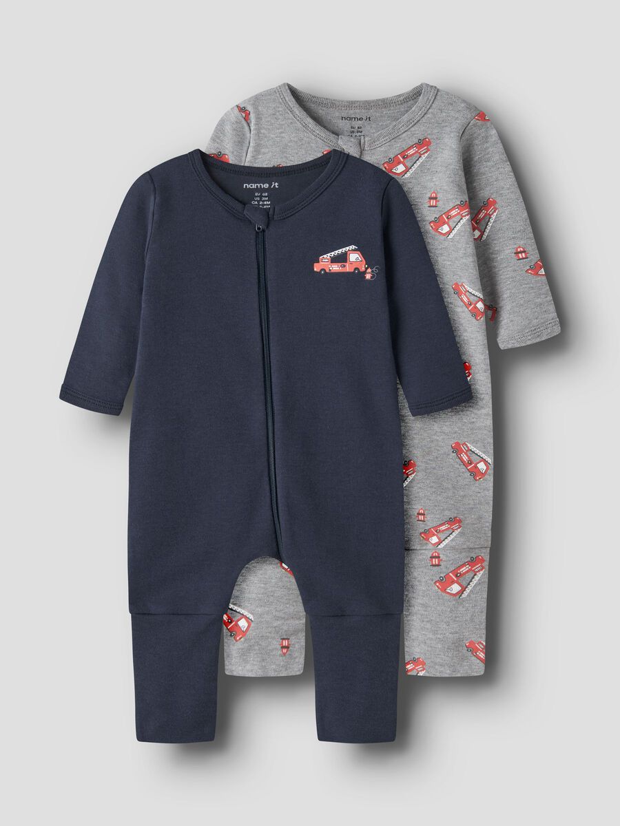 Product carousel image - 2 PACK NIGHTSUIT, Grey Melange | 1