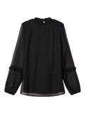 Name it DOTTED SHEER SHIRT, Black, highres - 13183983_Black_001.jpg