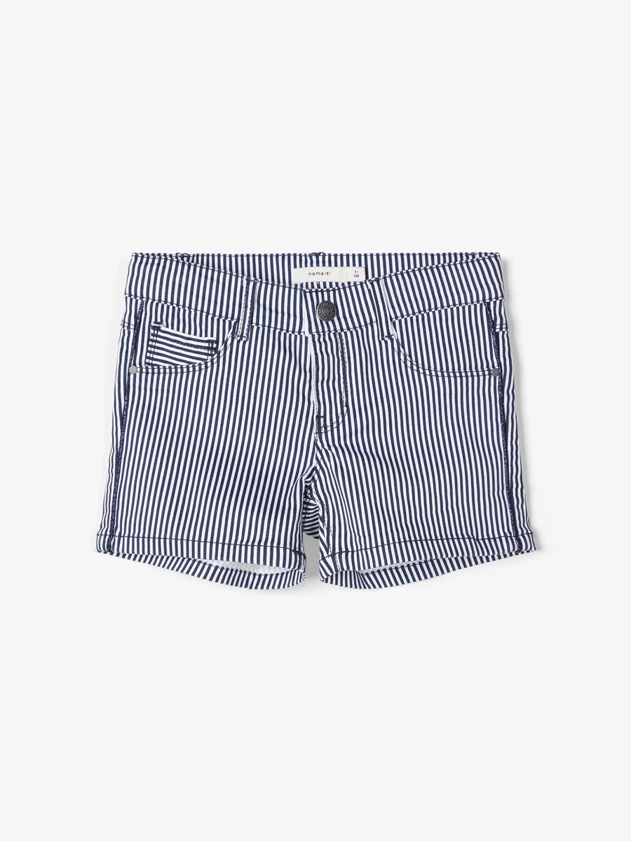 Name it STRIPED TWILL-WOVEN SHORTS, Dark Sapphire, highres - 13175196_DarkSapphire_003.jpg