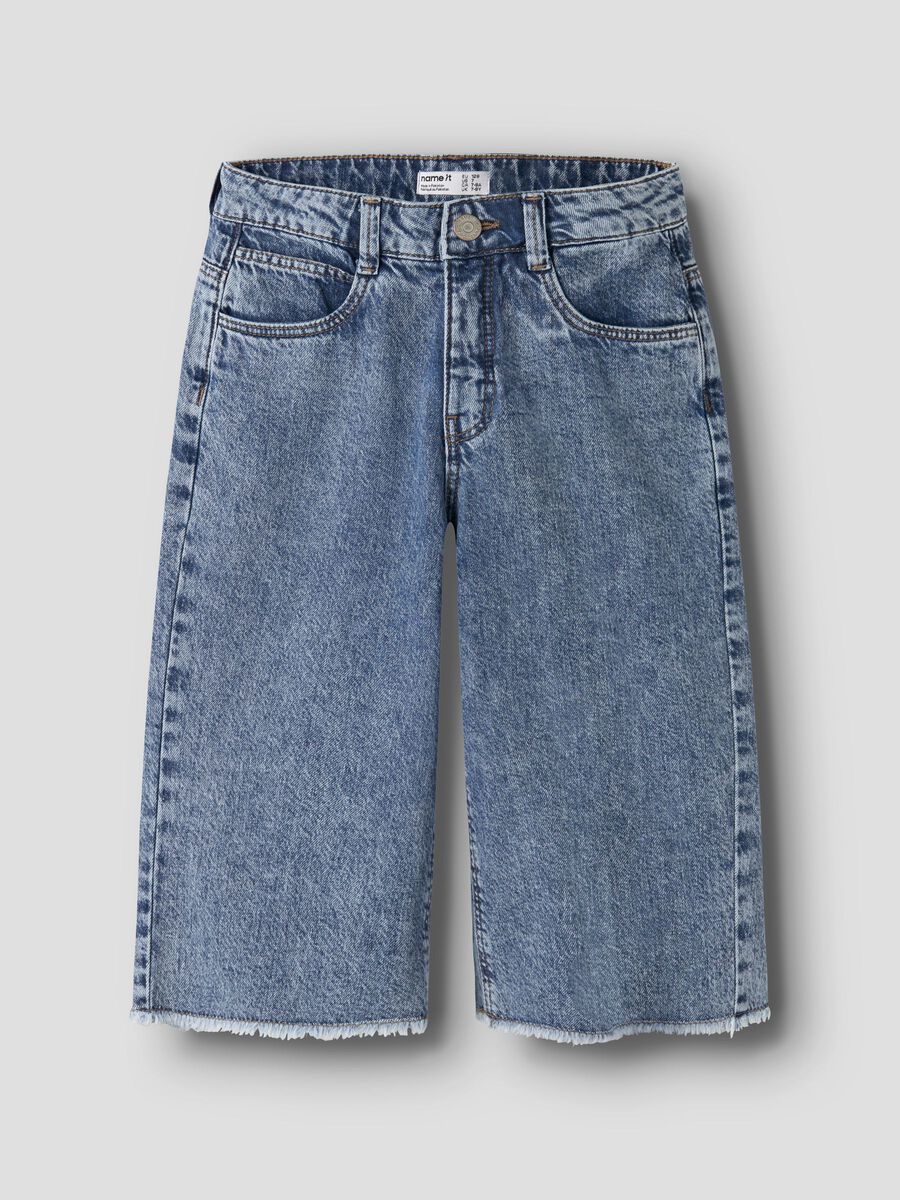 Product carousel image - BAGGY FIT SHORTS, Medium Blue Denim | 2