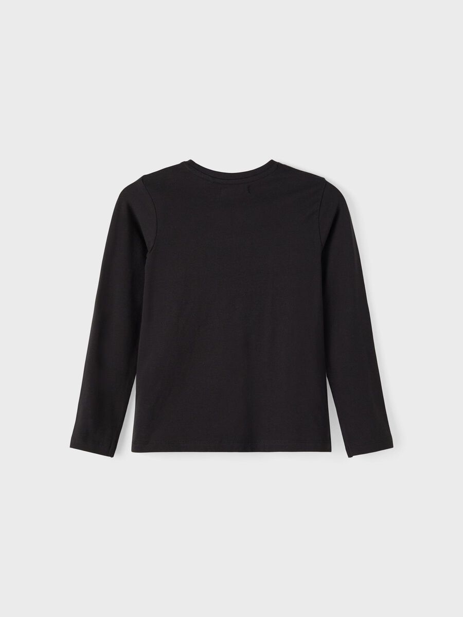 Carousel image - ROBLOC PRINT LONG SLEEVED TOP, Black | 2