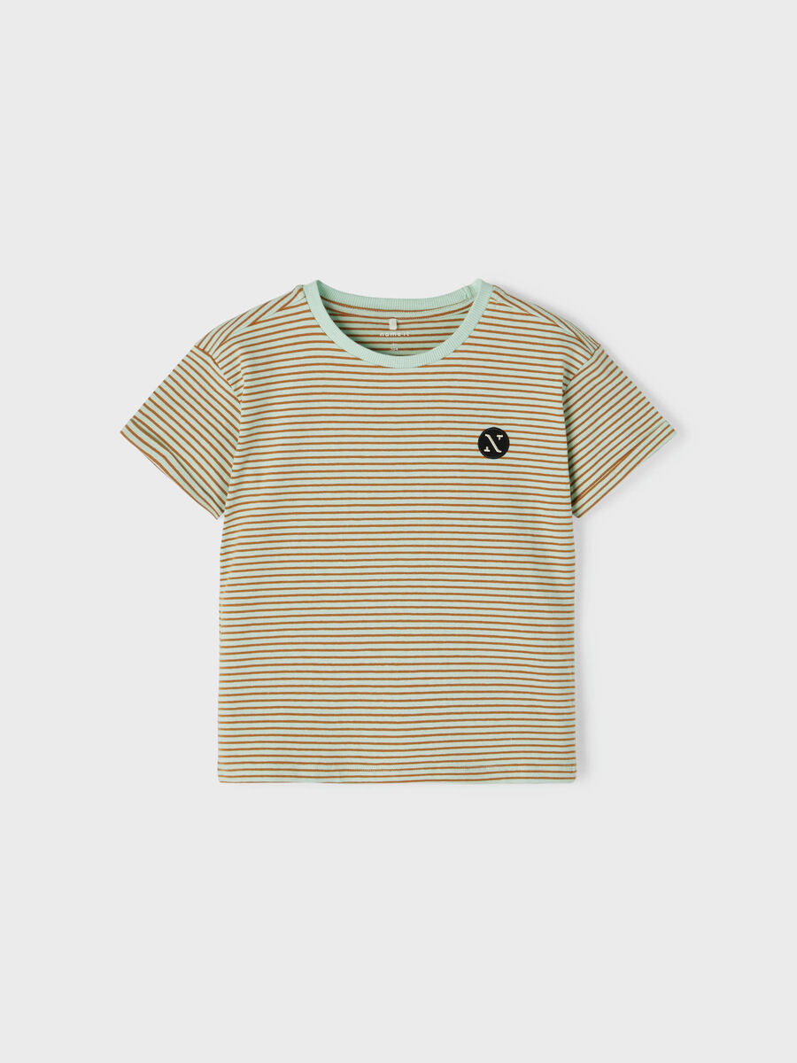 Name it STRIPED LOGO T-SHIRT, Subtle Green, highres - 13191451_SubtleGreen_003.jpg