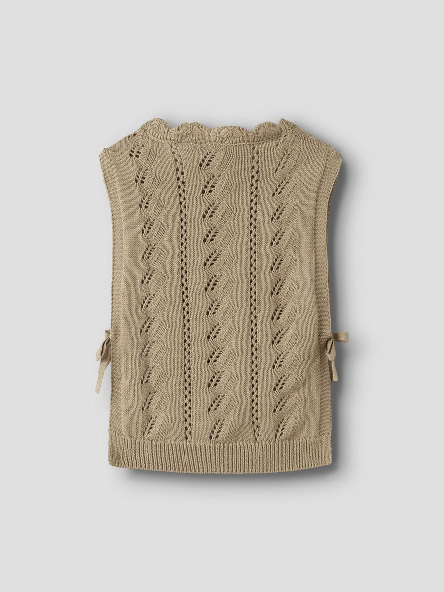 Carousel image 3 BOW DETAIL KNITTED VEST, Twill