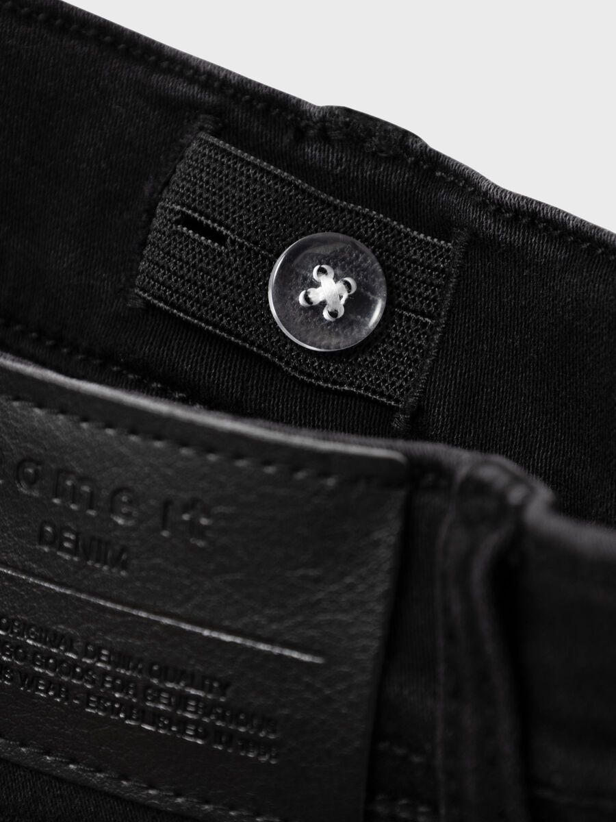 Carousel image 3 FLEECE REGULAR FIT JEANS, Black Denim