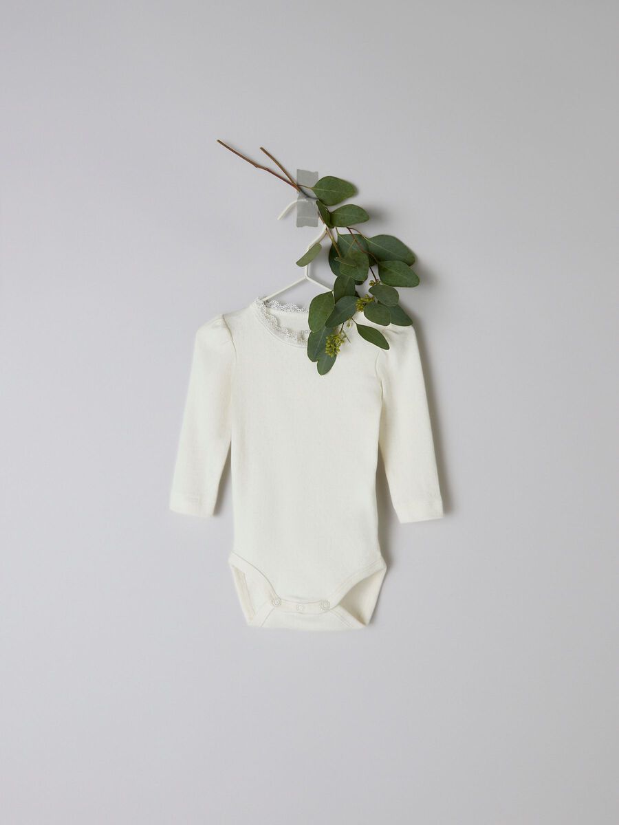 Product carousel image 2 ORGANIC COTTON ROMPER, Cloud Dancer