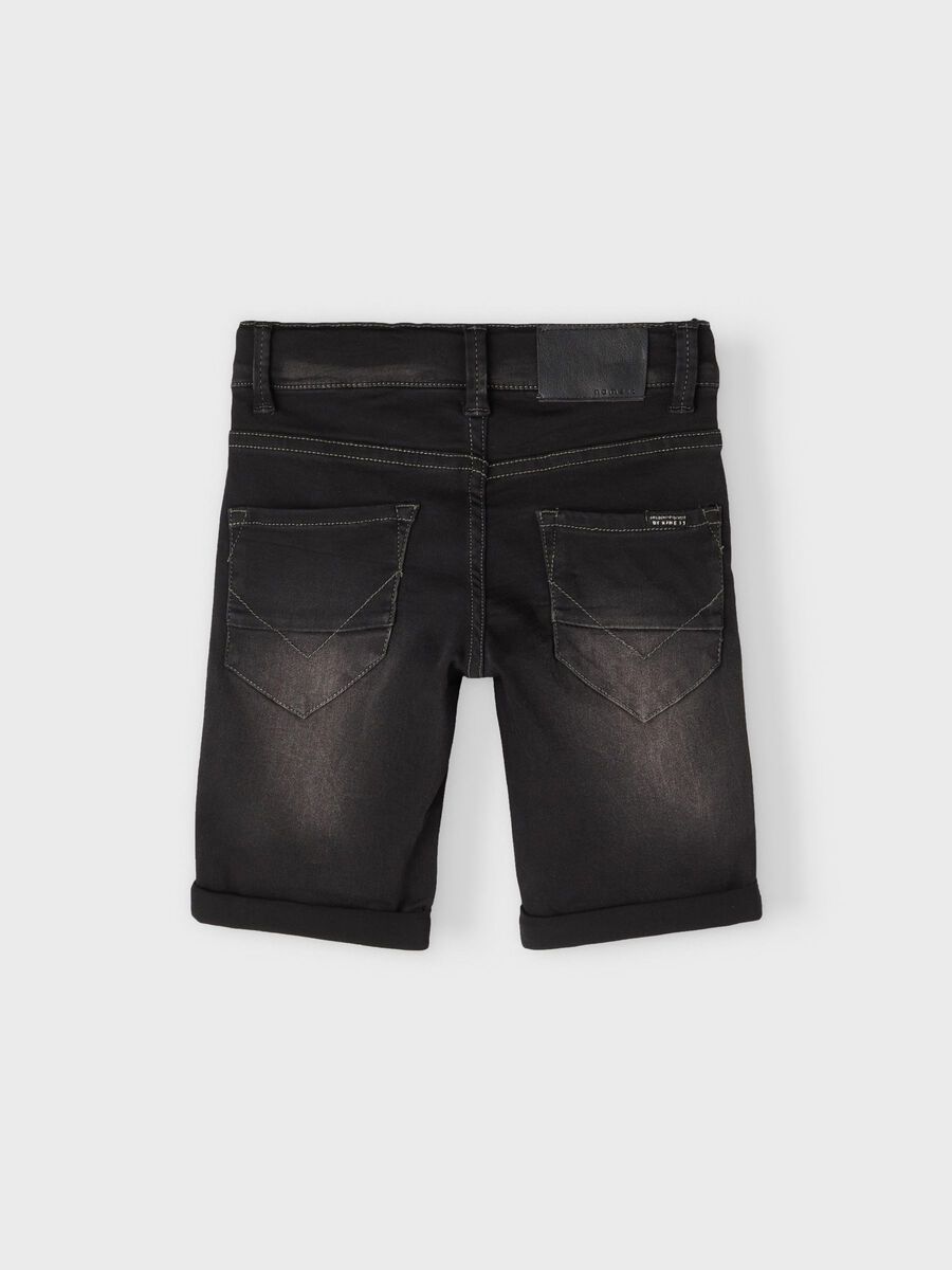Carousel image 4 SLIM FIT DENIM SHORTS, Black Denim