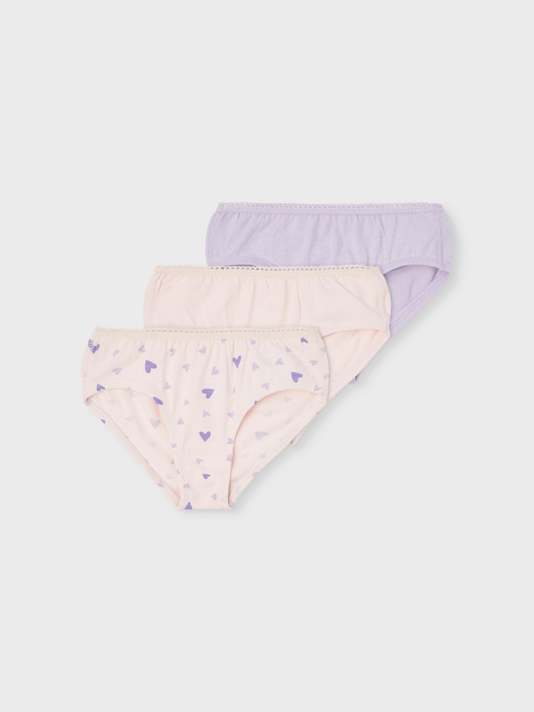 CORAZON ROSA PAQUETE POR 3 UNIDADES CALZONCILLOS Infantil Ninas Morado NAME IT Espana