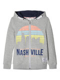 Name it TRYCKT HOODIE MED BLIXTLÅS, Grey Melange, highres - 13177279_GreyMelange_001.jpg