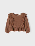 Name it LONG SLEEVED RUFFLE SHIRT, Chestnut, highres - 13196760_Chestnut_003.jpg