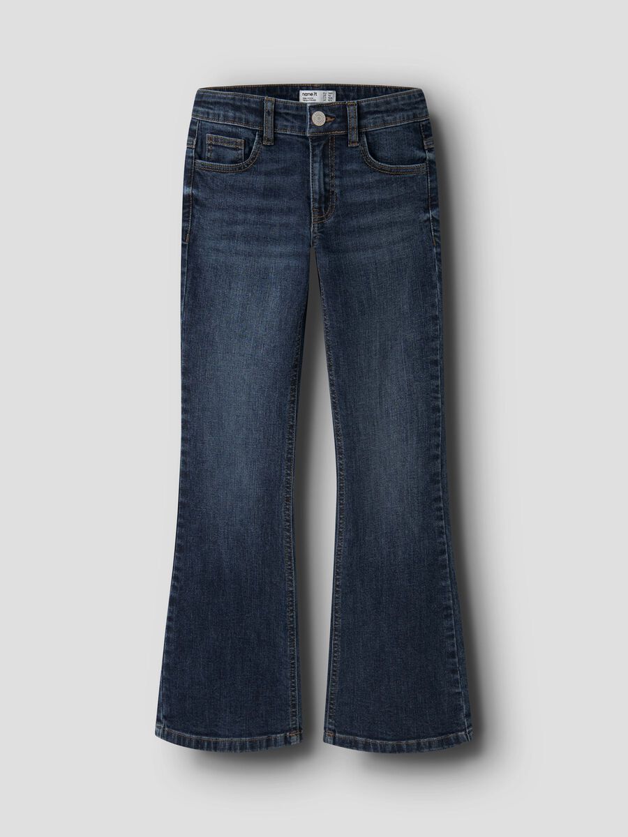 Product carousel image 1 LOW WAISTED BOOTCUT JEANS, Dark Blue Denim