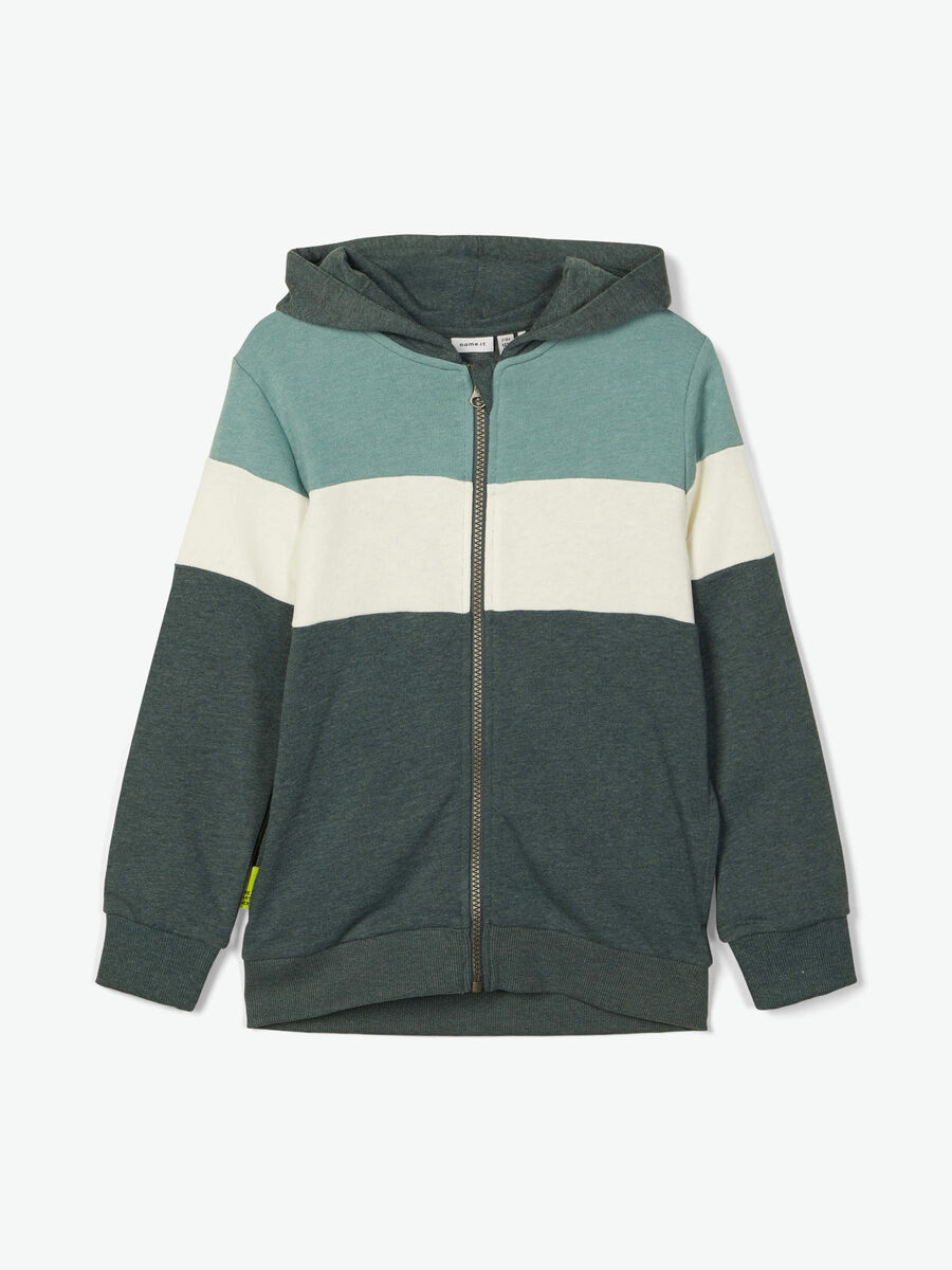 Name it COLOUR BLOCK ZIP-UP HOODIE, Darkest Spruce, highres - 13180041_DarkestSpruce_003.jpg