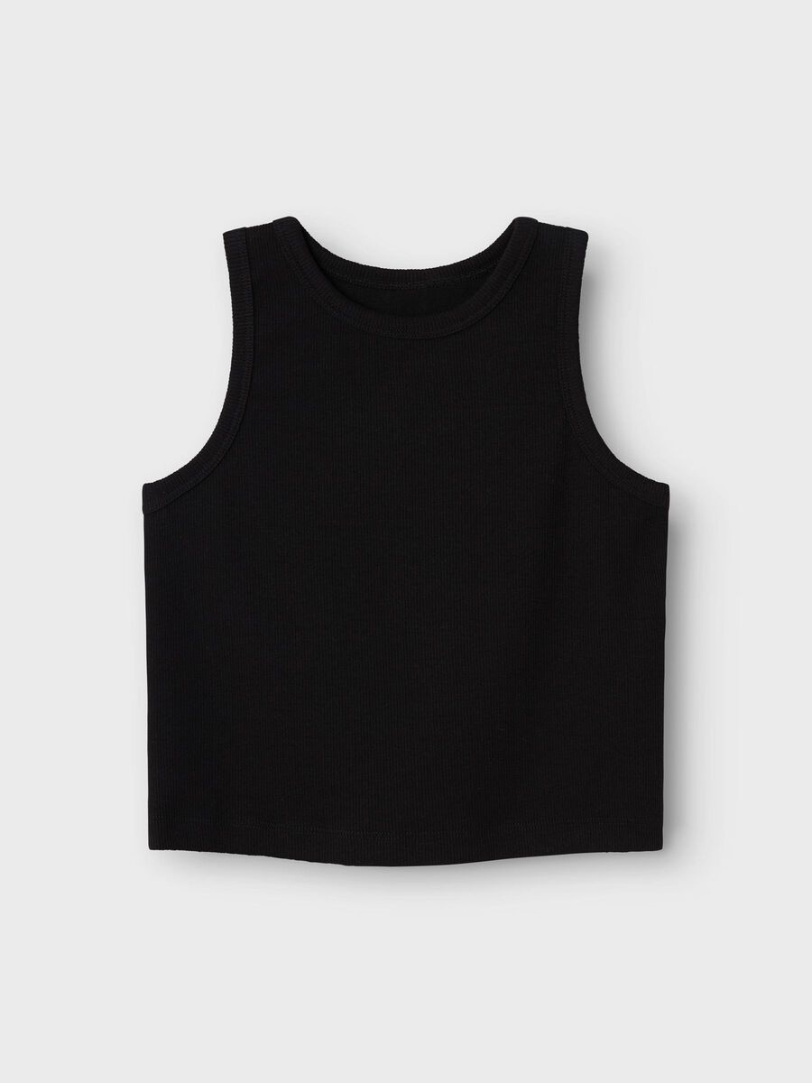 Name it RIB KNITTED CROP TOP, Black, highres - 13236672_Black_003.jpg
