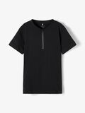 Name it HALF ZIP T-SHIRT, Black, highres - 13186714_Black_003.jpg