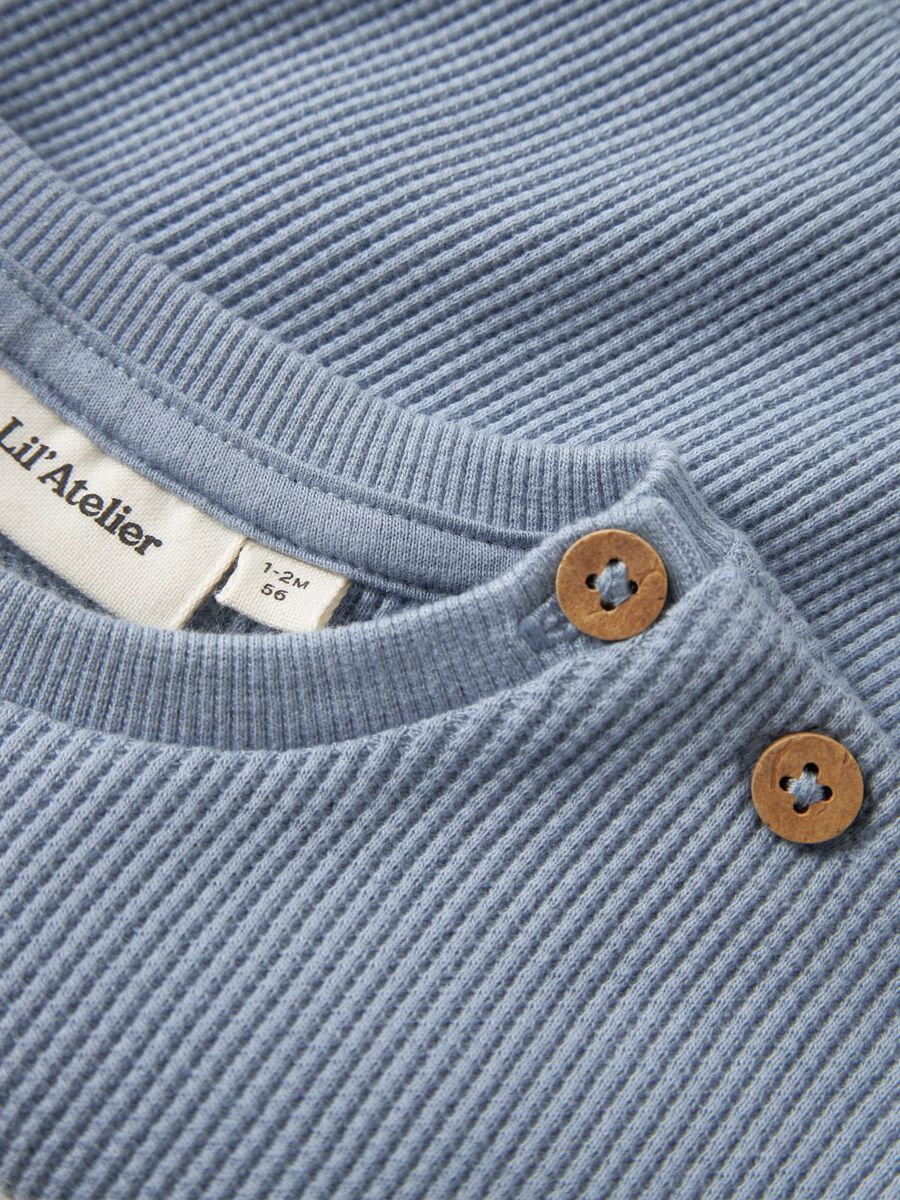 Carousel image - SHORT SLEEVED SWEATSHIRT, Dusty Blue | 5