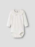 Product image thumbnail - LONG SLEEVED ROMPER, White Alyssum | 1