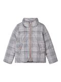 Name it CHECKED HIGH NECK PUFFER JACKET, Frost Gray, highres - 13172614_FrostGray_001.jpg