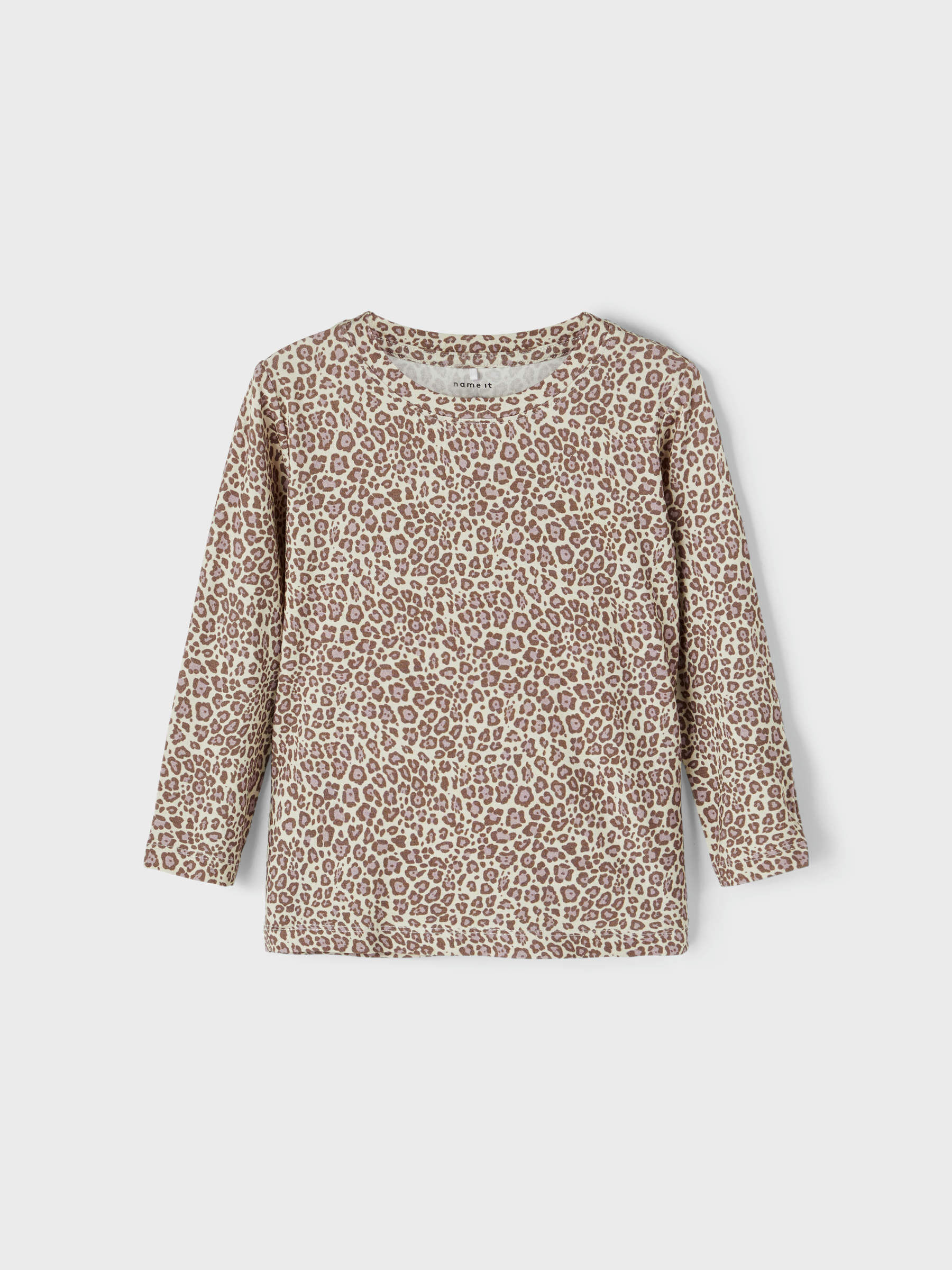 LEOPARD LONG SLEEVED TOP (Grey) from 