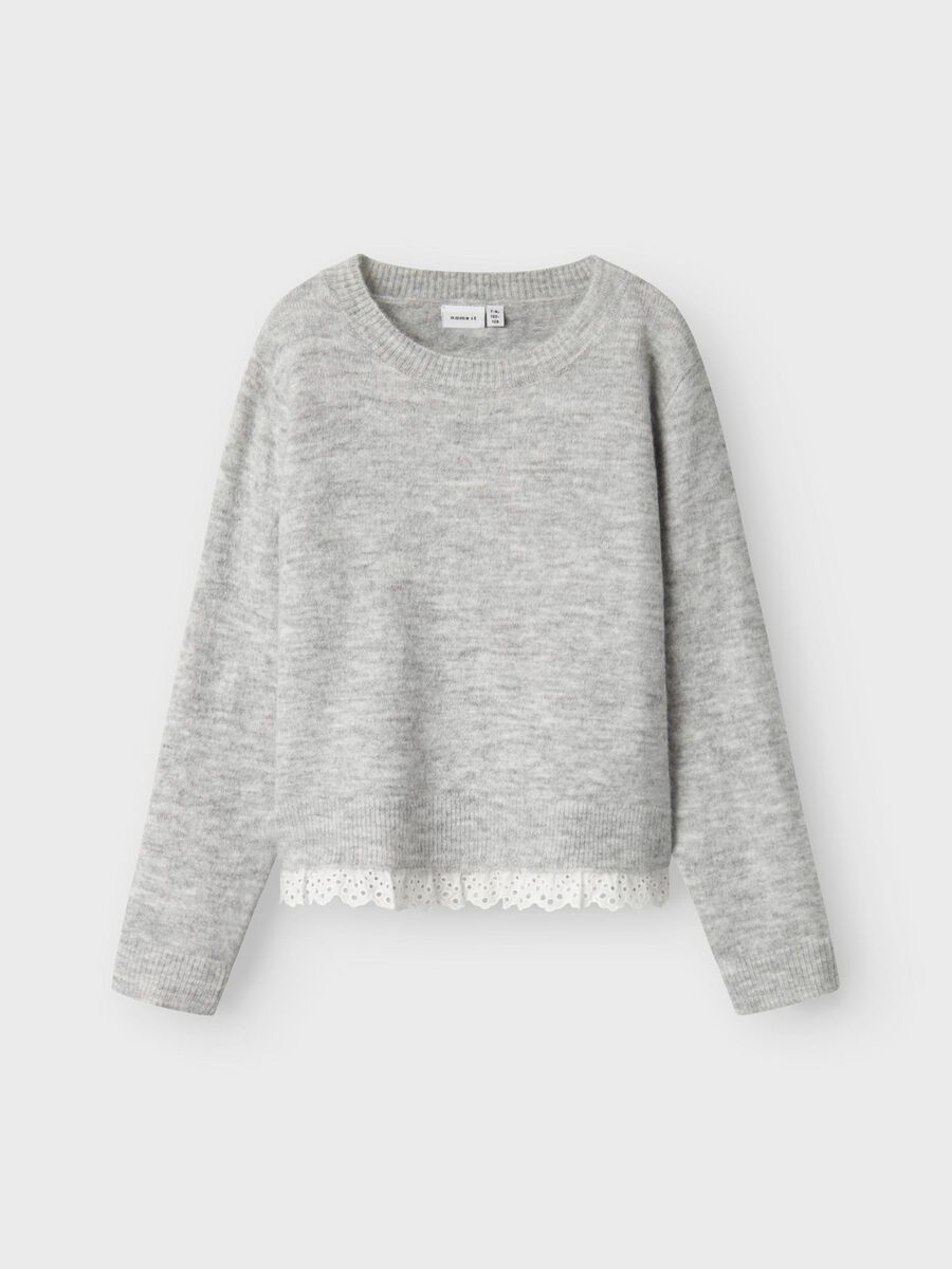 name it LOOSE FIT STRICKPULLOVER, Light Grey Melange, highres - 13237307_LightGreyMelange_003.jpg