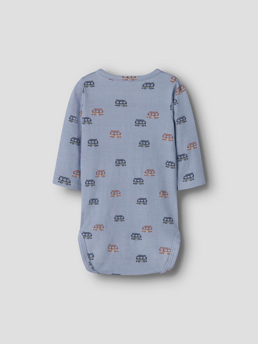 Carousel image - ORGANIC COTTON ROMPER, Blue Fog | 3