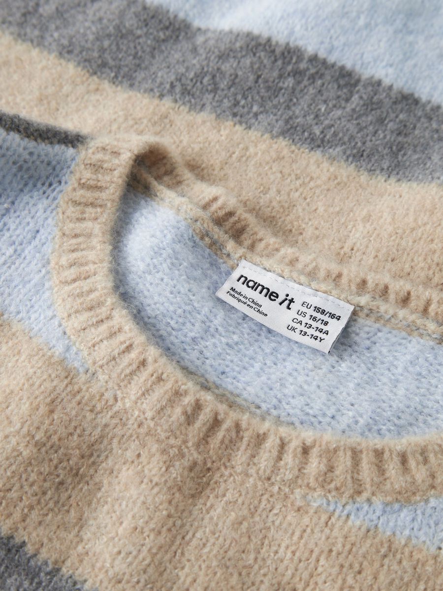 Product carousel image - LOOSE FIT KNITTED PULLOVER, Subdued Blue | 2