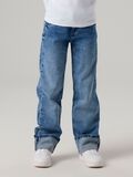 Product image thumbnail - STRAIGHT FIT FOLD-UP JEANS, Medium Blue Denim | 2