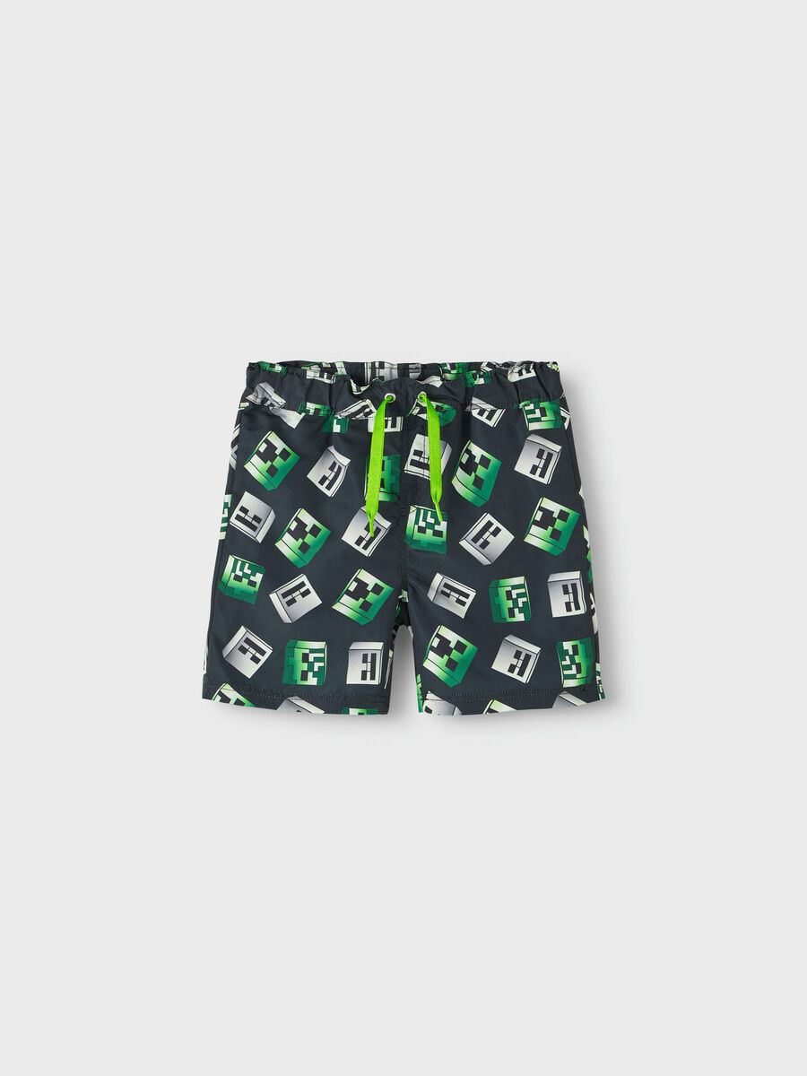 Carousel image - MINECRAFT SWIM SHORTS, Black | 1