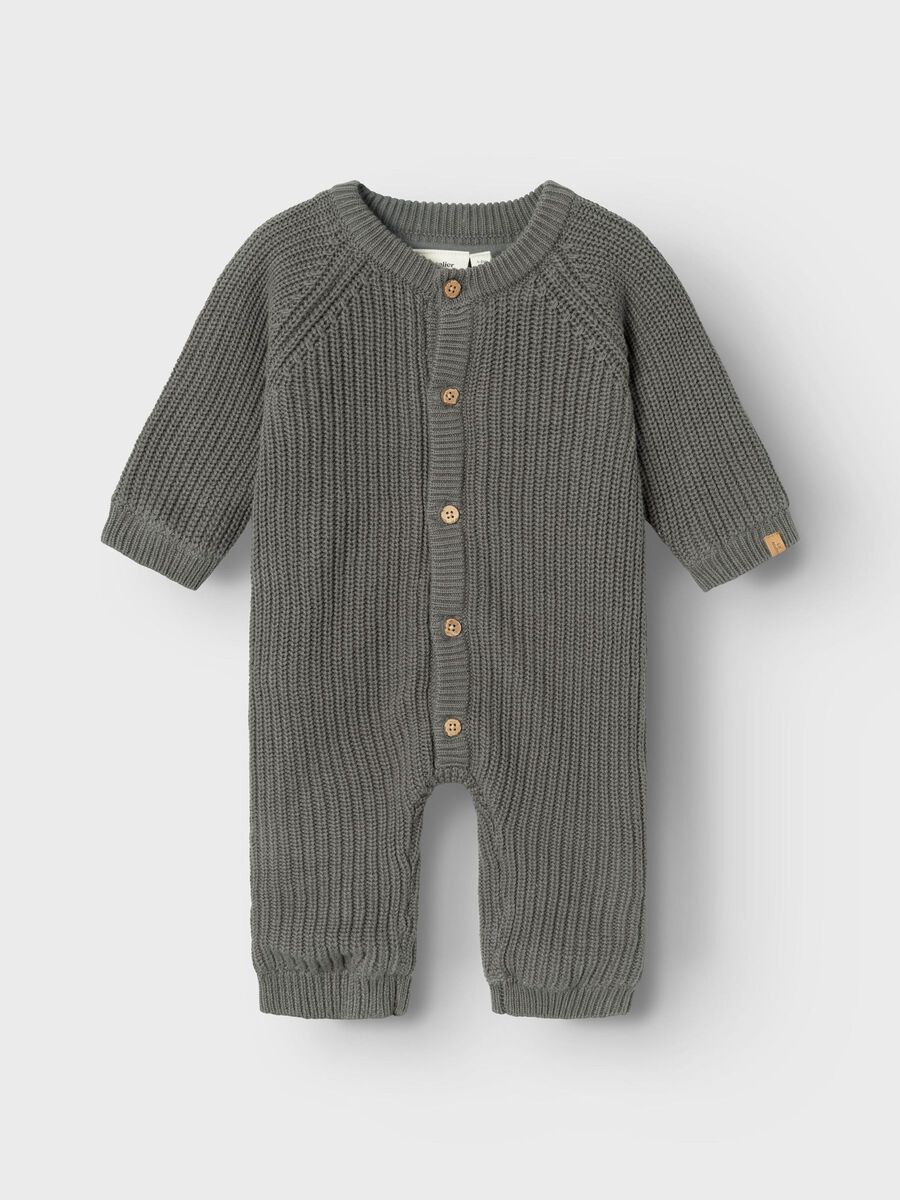 Name it KNITTED ONE-PIECE SUIT, Pewter, highres - 13229728_Pewter_003.jpg