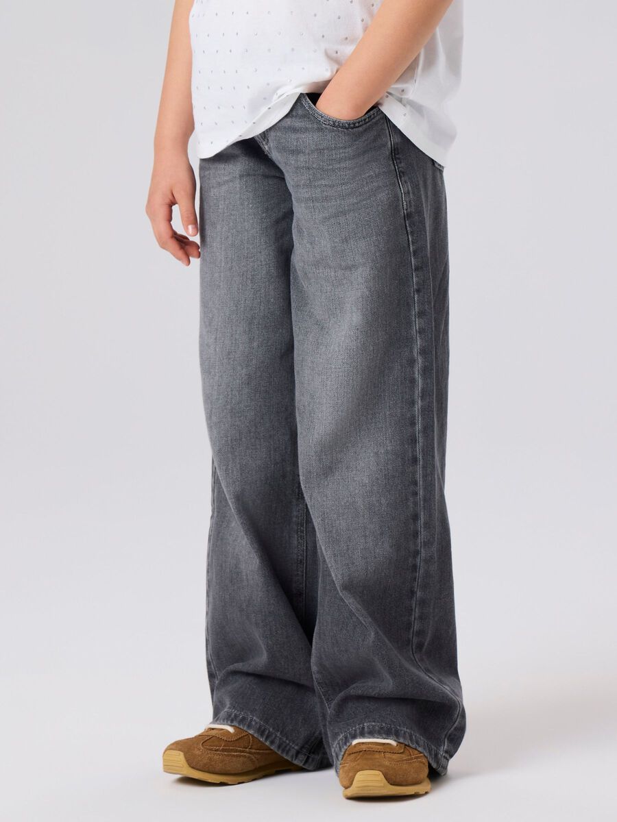 Product carousel image - WIDE LEG JEANS, Medium Grey Denim | 2
