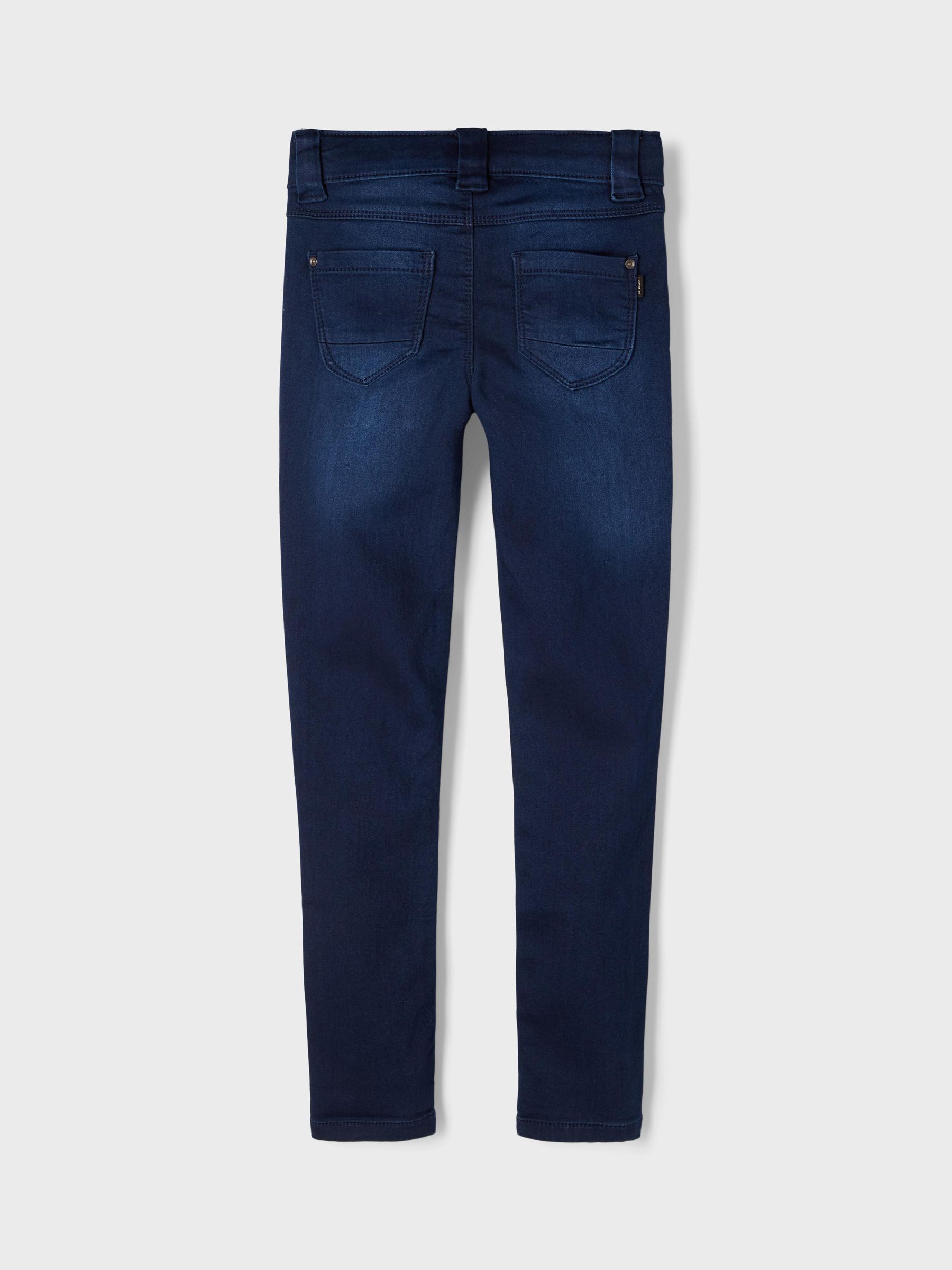 SWEAT DENIM SKINNY FIT JEANS (Blue 