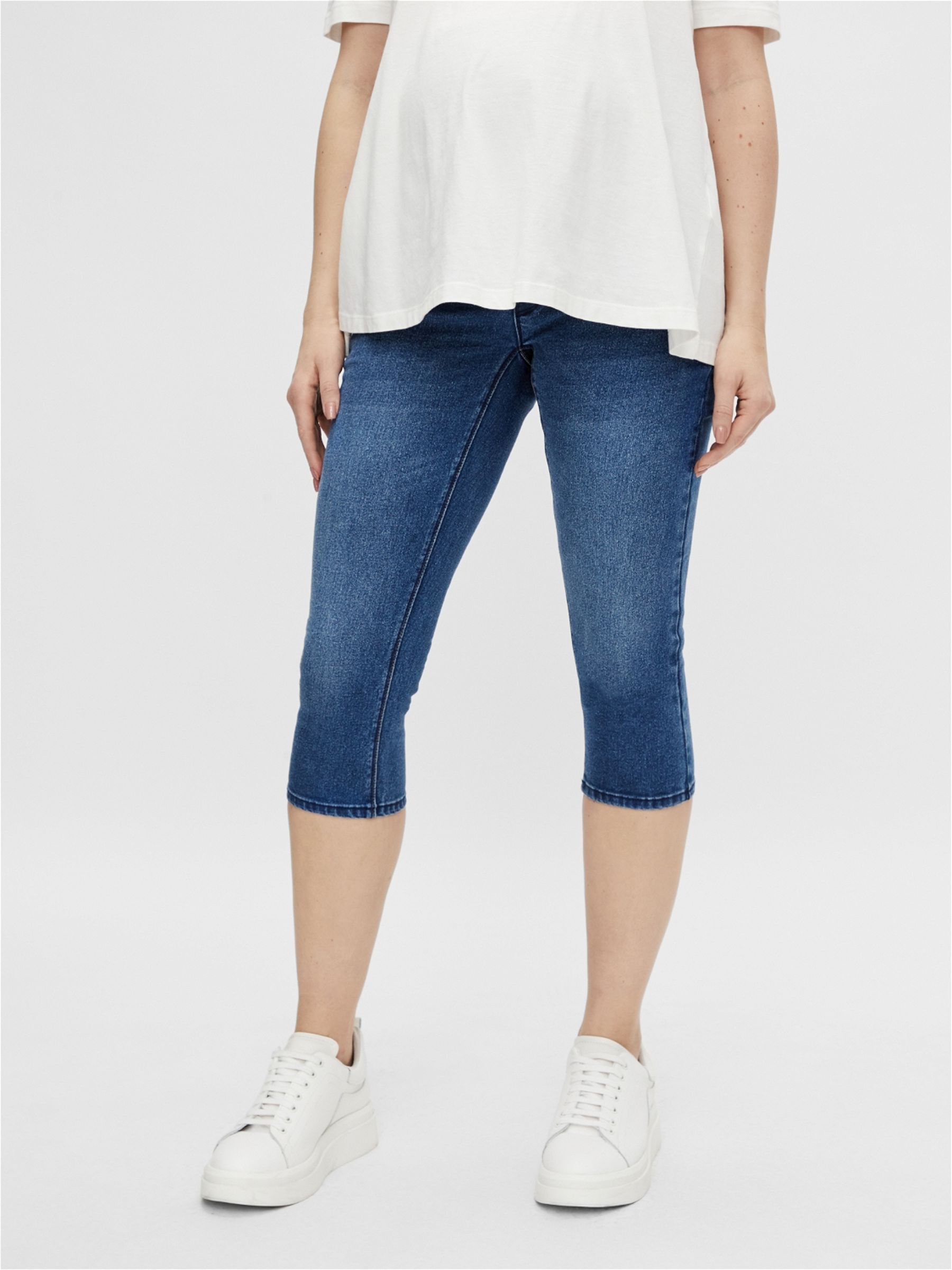 MLSARNIA CROPPED MATERNITY JEANS (Blue 