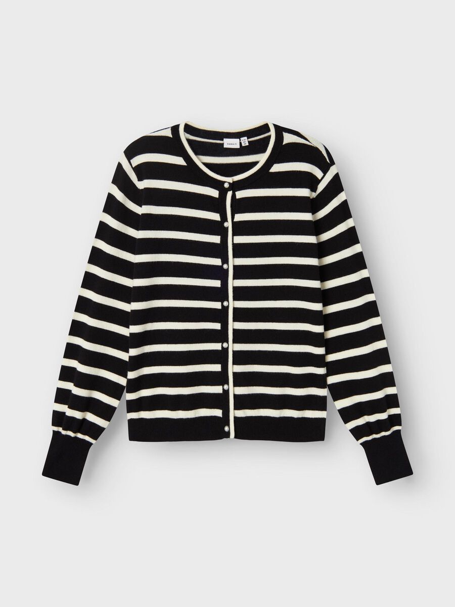 Name it LANGÆRMET STRIKKET CARDIGAN, Black, highres - 13237364_Black_003.jpg