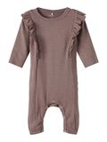 Name it RIBBED ONE-PIECE SUIT, Deep Taupe, highres - 13206347_DeepTaupe_001.jpg