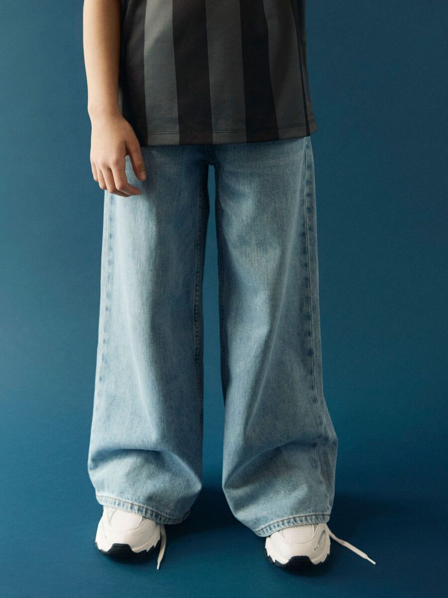 Product carousel image - X WIDE LEG JEANS, Medium Blue Denim | 1