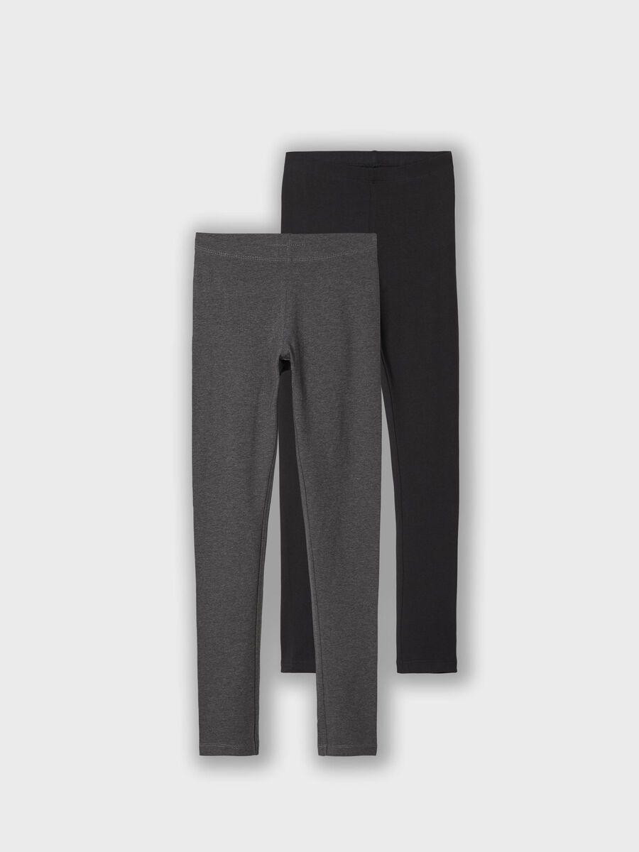 name it 2 PACK LEGGINGS, Dark Grey Melange, highres - 13205781_DarkGreyMelange_946487_003.jpg