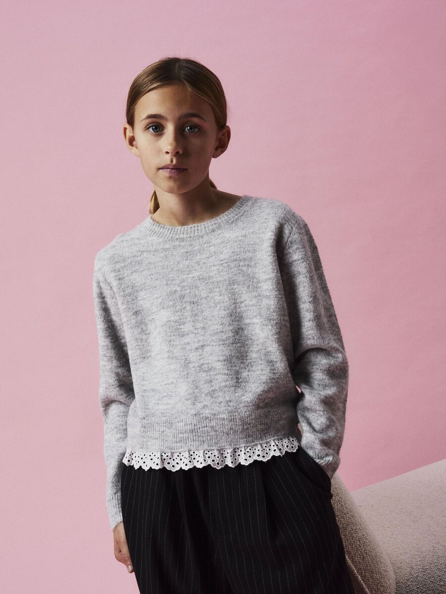 name it LOOSE FIT KNITTED PULLOVER, Light Grey Melange, highres - 13237307_LightGreyMelange_008.jpg