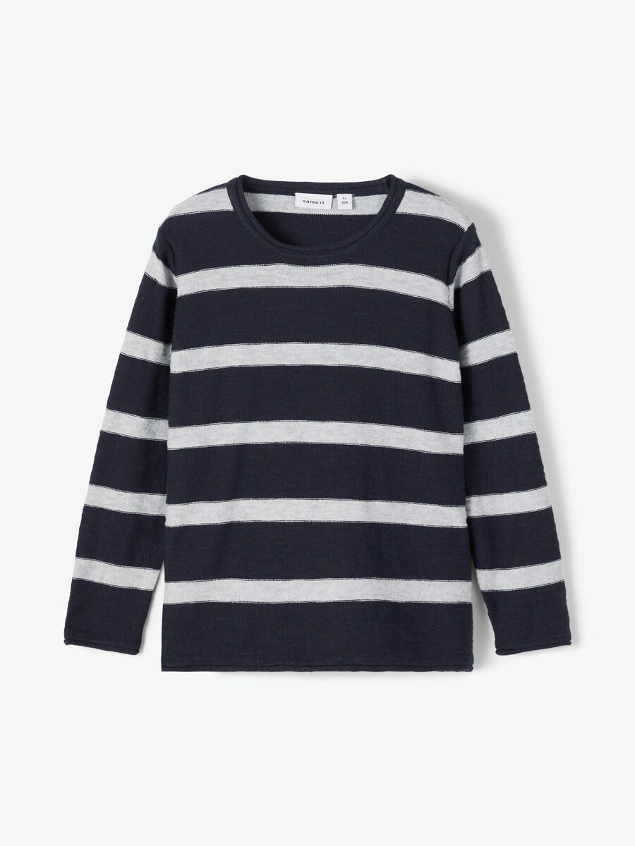 Name it STRIPED KNITTED JUMPER, Dark Sapphire, highres - 13185628_DarkSapphire_003.jpg