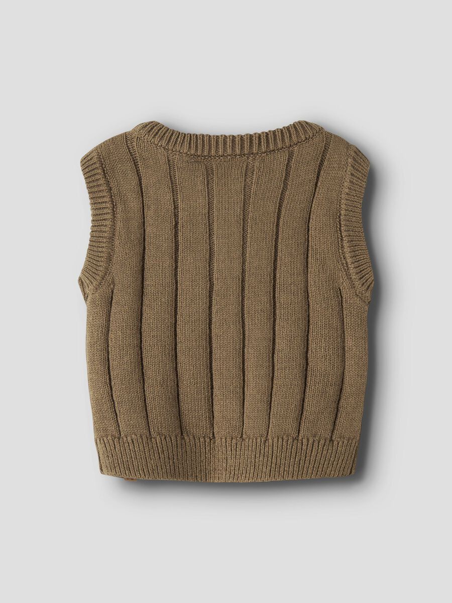 Carousel image 3 REGULAR FIT KNITTED VEST, Kangaroo