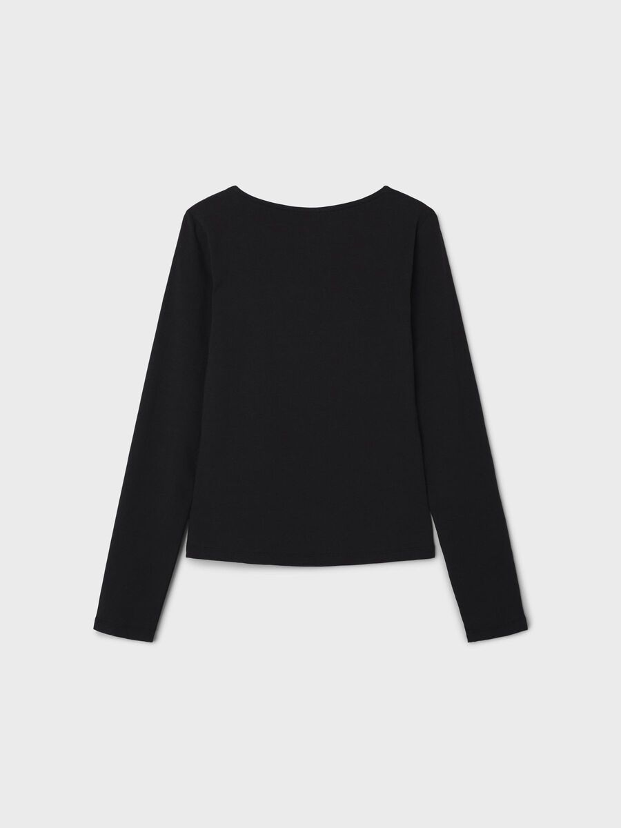 name it DEEP O-NECK LONG SLEEVED TOP, Black, highres - 13235057_Black_002.jpg